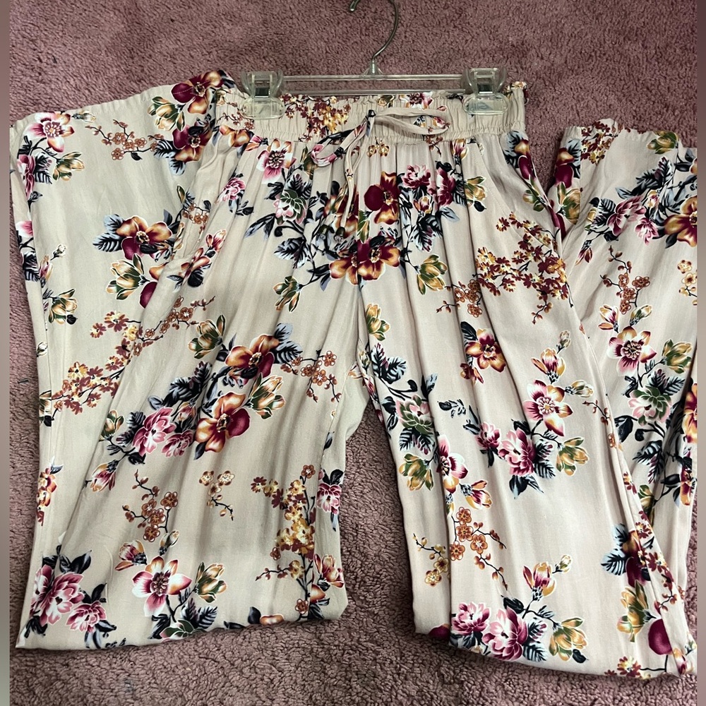 Joe B Pink Multicolor Floral Pants